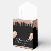 Rose Gold Tropfen Glamour Foto Geschenkschachtel (Geöffnet)