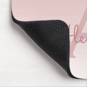 Rose Gold Tropfen Glitzer Monogram Pink Mousepad (Ecke)