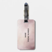 Rose Gold Tropfen Glitzer Monogramm Gepäck Gepäckanhänger (Rückseite vertikal)