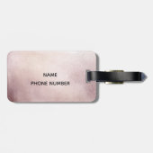 Rose Gold Tropfen Glitzer Monogramm Gepäck Gepäckanhänger (Rückseite horizontal)