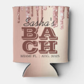 Rose Gold Tropfen Junggeselinnen-Abschied Personal Dosenkühler (Vorderseite)