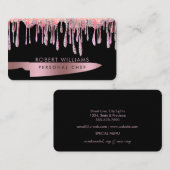 Rose Gold Tropfen Koch Kitchtools Glitzer Visitenkarte (Vorne/Hinten)