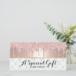 Rose Gold Tropfen Luxus Salon Geschenkgutscheine
