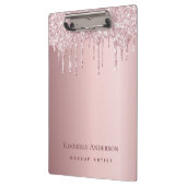 Rose Gold Tropfen Monogramm-Geschäft Klemmbrett (Links)