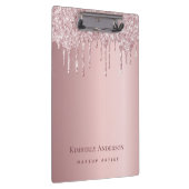 Rose Gold Tropfen Monogramm-Geschäft Klemmbrett (Rechts)