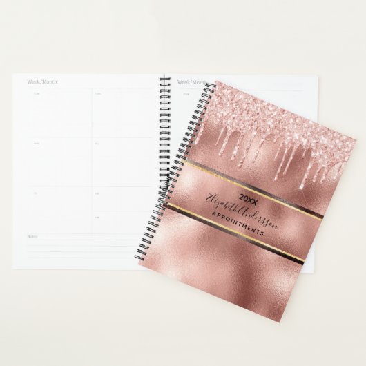 Rose Gold Tropfen Name 2025 Planer (Anzeige)