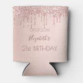 Rose Gold Tropfen Name Dosenkühler (Vorderseite)