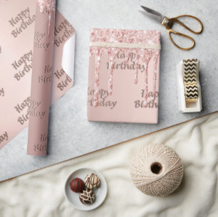 Rose Gold Tropfen Rosa Geschenkpapier