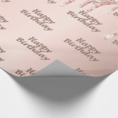 Rose Gold Tropfen Rosa Geschenkpapier (Ecke)