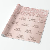 Rose Gold Tropfen Rosa Geschenkpapier (Ungerollt)