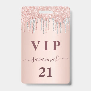 Rose Gold Tropfen Rosa Silber Vip Ausweis