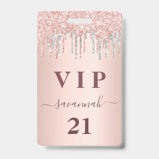 Rose Gold Tropfen Rosa Silber Vip Ausweis