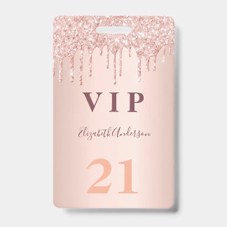 Rose Gold Tropfen Rosa Vip Ausweis