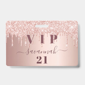 Rose Gold Tropfen Rosa Vip Ausweis