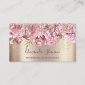 Rose Gold Tropfen Rose Logo Event Plane QRCODE Visitenkarte (Vorderseite)