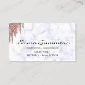 Rose Gold Tropfen Scheren Änderungen Nähen Visitenkarte (Rückseite)