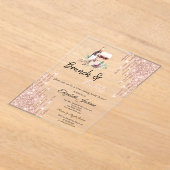 Rose Gold Tropfen Weintrauben Brautparty Acryleinladungen (Ablage )