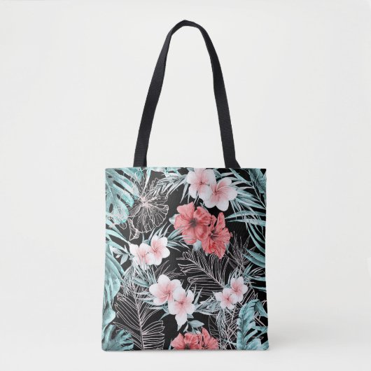 Rose Gold Tropical Aloha Ananas Chic Tasche (Vorderseite)