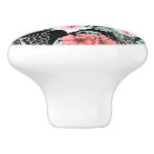 Rose Gold Tropical Botanical Island Paradies Chic Keramikknauf (Seitenansicht)