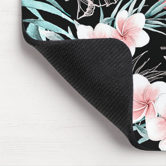 Rose Gold Tropical Botanical Island Paradies Chic Mousepad (Ecke)
