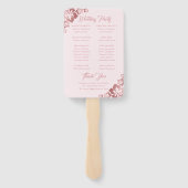 Rose Gold Tropical Hibiskus Blume Hochzeitsprogram Fächer (Rückseite)