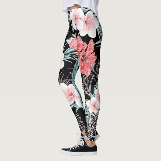 Rose Gold Tropical Paradise Island Leggings (Links)
