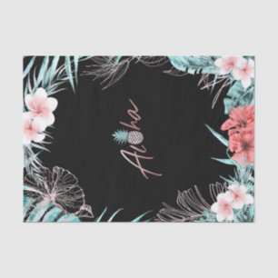 Rose Gold Tropische Ananas Aloha Luau Seidenpapier