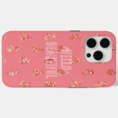 Rose Gold Tropischer Glitzer Ananas Case-Mate iPhone Hülle (Rückseite (Horizontal))