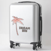 Rose Gold Tropischer Glitzer Palmen Aufkleber (Koffer)