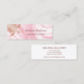 Rose Gold Turtle Pink Marbella Beach Business Card Mini Visitenkarte (Vorne/Hinten)
