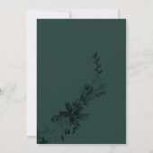 Rose Gold Typografie Floral green Babydusche Einladung (Rückseite)