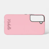 Rose Gold Typografie Monogramm Name Personalisiert Samsung Galaxy Hülle (Rückseite (Horizontal))