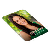 Rose Gold Typografy Foto Graduate Ankündigung Magnet (Rechte Seite)