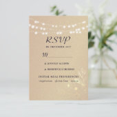 Rose Gold Typografy Wedding RSVP Karte (Stehend Vorderseite)