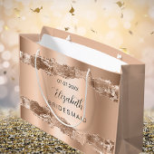 Rose Gold über Geografen Große Geschenktüte