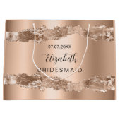 Rose Gold über Geografen Große Geschenktüte (Vorderseite)