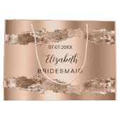 Rose Gold über Geografen Große Geschenktüte (Rückseite)