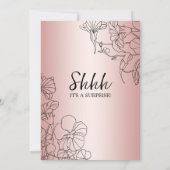 Rose Gold Überraschung 60. Geburtstag Einladung (Rückseite)