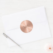 Rose Gold Umschlag Aufkleber mit Monogramm (Umschlag)