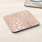 Rose-Gold- und Beige-Dots-Untersetzer Getränkeuntersetzer (Linke Seite)