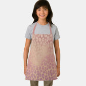 Rose Gold und Beige Glitzer Leopard Textur Schürze (Insitu)