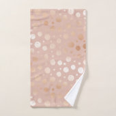 Rose-Gold- und Beige-Punktmuster Badhandtuch Set (Handtuch)