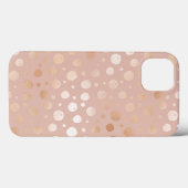 Rose-Gold- und Beige-Punktmuster Case-Mate iPhone Hülle (Rückseite (Horizontal))