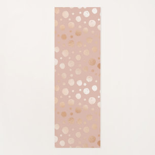Rose-Gold- und Beige-Punktmuster Yogamatte
