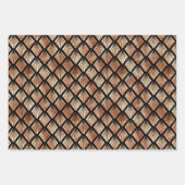 Rose Gold und Black Diamond Art Deco Muster Geschenkpapier Set (Vorderseite 2)