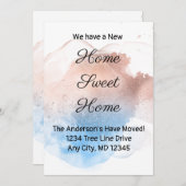 Rose Gold und Blue Splash Moving Ankündigung (Vorne/Hinten)