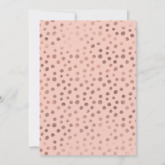 Rose Gold und Blush Baby oder Brautparty per Mail Einladung (Rückseite)