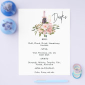 Rose Gold und Blush Blumenstrauß Tee Party Getränk Flyer (Einzeln)