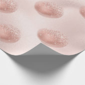 Rose Gold und Blush Confetti Geschenkpapier (Ecke)