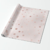 Rose Gold und Blush Confetti Geschenkpapier (Ungerollt)